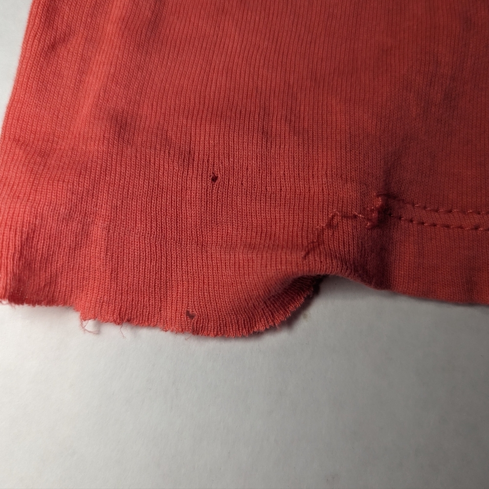 J CREW Coral Orange Slub 100% cotton Scoop Neck T-shirt Size XL *see note - Picture 5 of 5